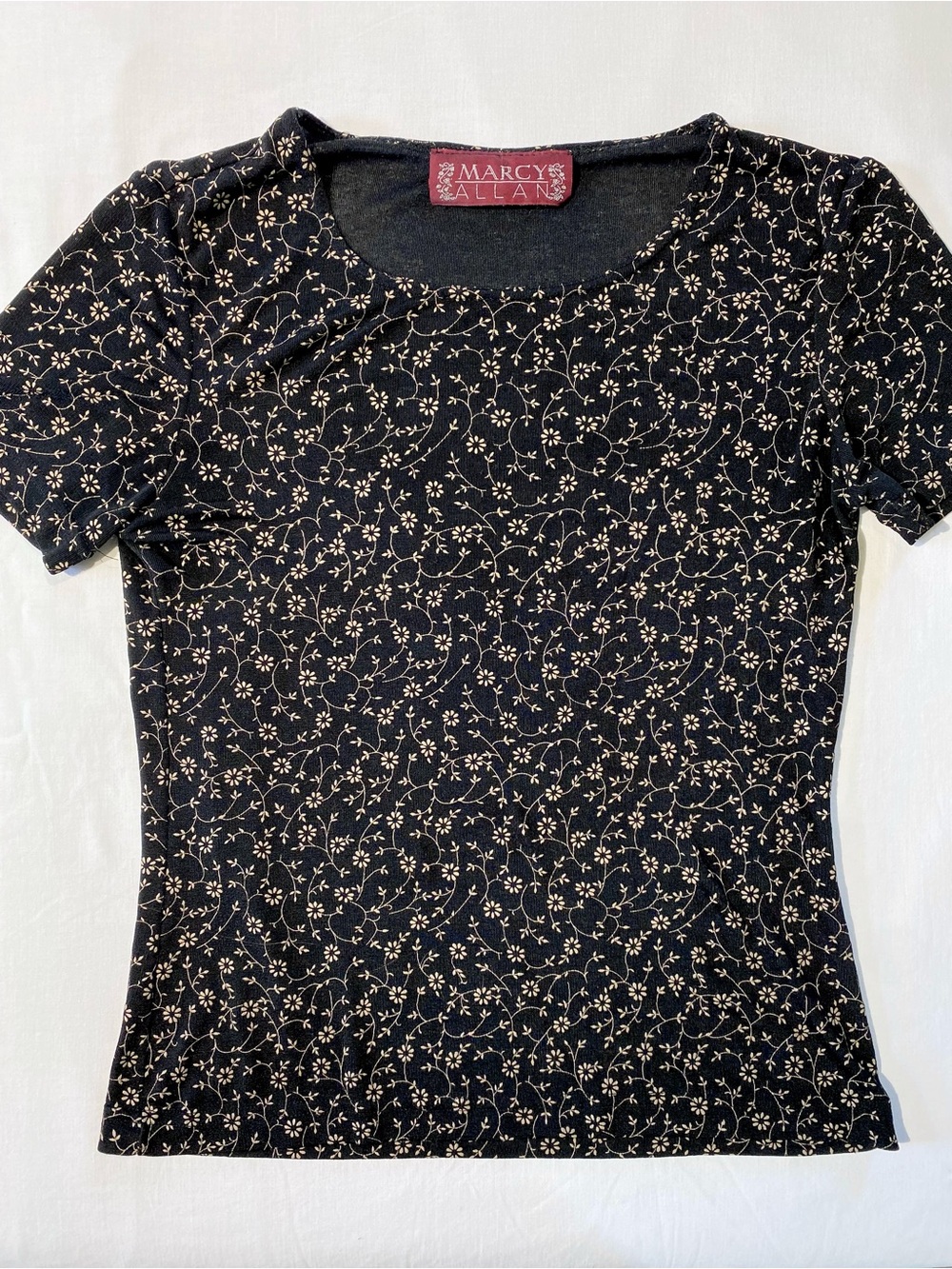 Vintage Black Floral Tee
